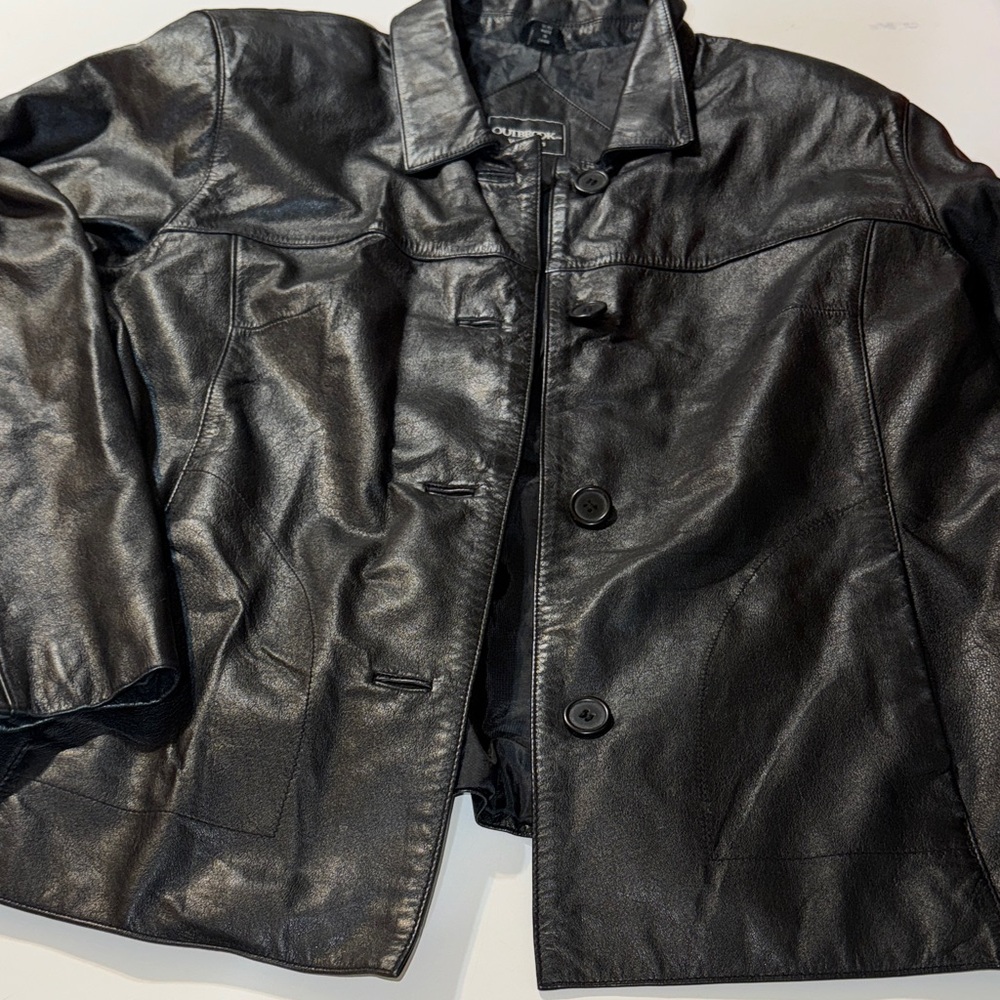 Vintage Outbrook‎ Women’s  Black Leather Jacket